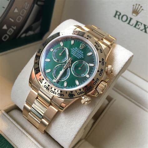 gold green face daytona|rolex daytona gold green dial.